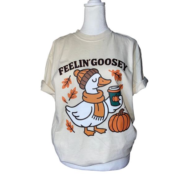 Halloween Ghost Shirt, Size M, Silly Goose, Spooky, Pumpkin Spice Tee, Autumn - Picture 1 of 5
